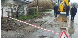 Kürdəmirdə magistral su xətti partlayıb, 6 kənd susuz qalıb