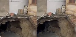 Bakıda torpaq çökdü: Evlər üçün təhlükə yarandı