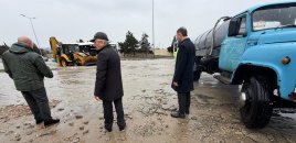 Şəhərin kommunal xidmətləri gücləndirilmiş iş rejimində çalışır - Fotolar