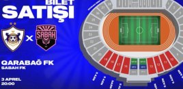 "Qarabağ"-"Sabah" oyunu üçün biletlər bu tarixdən satışa çıxarılacaq