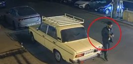 Nərimanovda avtomobillərdən oğurluğun ANBAAN GÖRÜNTÜLƏRİ