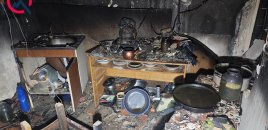 Gəncədə ev yanaraq külə döndü - Video