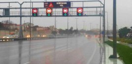 Yağışa görə Zığ dairəsi-Hava Limanı yolunda sürət həddi endirilib