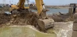 Leysana görə Puta gölünə beton boru qoyuldu - FOTO