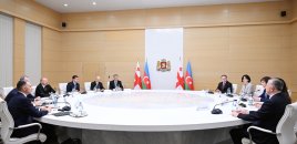 Prezidentin Kobaxidze ilə geniş tərkibdə görüşü - Fotolar