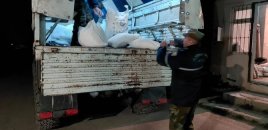 Qubada torpaq sürüşməsi baş verən kəndə ərzaq yardımı göndərilib