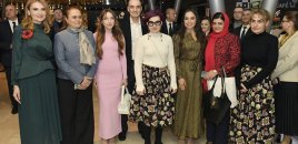 Leyla və Alena Əliyevalar sərgidə - Fotolar