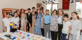 Leyla Əliyeva və Arzu Əliyeva 11 nömrəli inteqrasiya təlimli internat tipli ümumtəhsil məktəbində olublar - FOTO