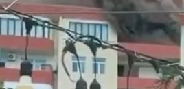 Binəqədidə çoxmərtəbəli yaşayış binasında yanğın söndürülüb
