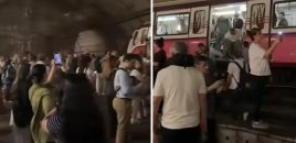 İstanbul metrosunda qatar relsdən çıxdı, sərnişinlər təxliyə olundu