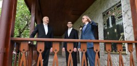 Prezidentlər Şuşada Bülbülün ev-muzeyində - FOTOLAR