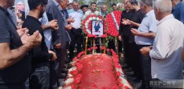 Xarkovda raket zərbəsi nəticəsində ölən tələbə Kürdəmirdə dəfn edildi - FOTOLAR
