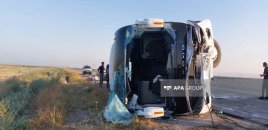 Hacıqabulda sərnişin avtobusu aşdı - 30-dan çox yaralı var