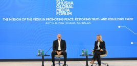 İlham Əliyev IV Şuşa Qlobal Media Forumunda