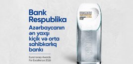 Bank Respublika “Azərbaycanın ən yaxşı KOS bankı” mükafatına layiq görüldü