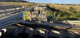Ukrayna Luqanskda dəmir yolu körpüsünü vurdu