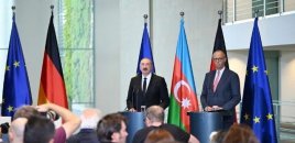 İlham Əliyev və Fridrix Merts mətbuata bəyanatlarla çıxış etdilər