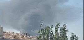 Bakıda güclü yanğın başladı - Video