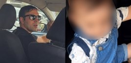 Taksi sürücüsü uşaqlı sərnişini yarı yolda düşürdü - Video