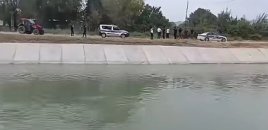 Ağdaşda VAZ su kanalına düşdü