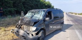 Mikroavtobus “KamAZ”a çırpıldı - Xəsarət alanlar var