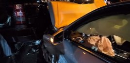 Ağ Şəhərdə bahalı avtomobillər toqquşdu - 7 maşına zərər dəydi