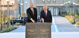 Yeni Daşkənd şəhərində "Azərbaycan" parkının təməli qoyulub - FOTOLAR
