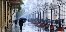 Bakıda aylıq normanın 5 qatından çox yağış yağdı