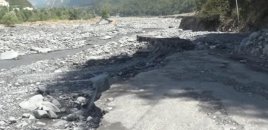 Qəbələ-Laza avtomobil yolunu sel yudu - Video