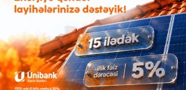 Enerji xərclərinizi “Unibank”la azaldın