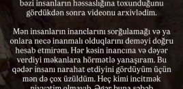 “Əshabi-Kəhf” paylaşımına görə üzr İstədi - Heç kimi incitmək NİYYƏTİM OLMAYIB
