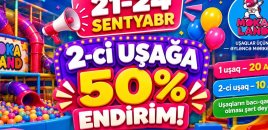 Moka Land-da 21–24 sentyabr kampaniyası: 2-ci uşağa 50% endirim