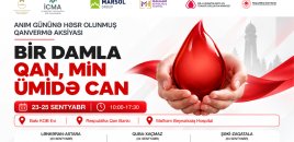 “Bir damla qan, min ümidə can” – 4 şəhərdə qanvermə aksiyası keçiriləcək