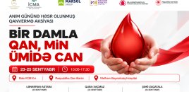 “Bir damla qan, min ümidə can” – 4 şəhərdə qanvermə aksiyası keçiriləcək