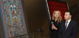 Adil Kərimli Tacikistanın Baş naziri ilə Milli Xalça Muzeyini ziyarət edib