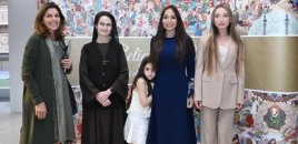 Leyla və Alyona Əliyevalar Vatikanda sərgi açılışında