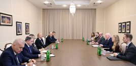 Prezident Birləşmiş Krallığın müdafiə üzrə dövlət nazirini qəbul etdi - FOTOLAR