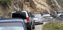 Quba-Xınalıq yolunda yenidən torpaq sürüşməsi olub - FOTO