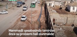 AAYDA: Məmmədli qəsəbəsində yolun bərpası üçün öncə su problemi həll olunmalıdır