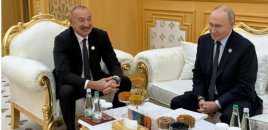 İlham Əliyev Vladimir Putin və Sərdar Berdiməhəmmədovla görüşüb - FOTO
