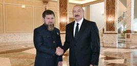 İlham Əliyev Rusiyanın Çeçenistan Respublikasının başçısını qəbul edib