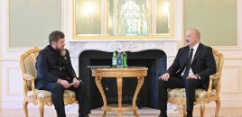 İlham Əliyev Rusiyanın Çeçenistan Respublikasının başçısını qəbul edib