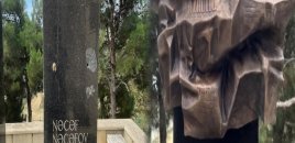 Jurnalist Nəcəf Nəcəfovun məzarı üzərindəki barelyef bərpa edilib - FOTO