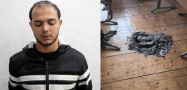 Məktəbdə yanğın törətməyə cəhddə şübhəli bilinənlər saxlanıldı - FOTO