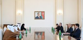 Prezident İlham Əliyev Bəhreynin xarici işlər nazirini qəbul edib