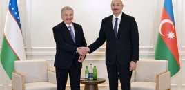 İlham Əliyev Özbəkistan Prezidenti ilə görüşüb