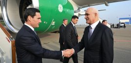 Türkmənistan Prezidenti Azərbaycana səfərə gəlib