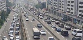 Bakının bəzi yollarında nəqliyyatın sıxlığı yaranıb