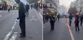 Mağazadan oğurladığı tozsoranla küçəni təmizlədi