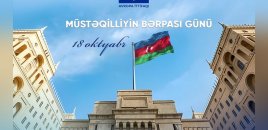 Aİ-nin Azərbaycandakı Nümayəndəliyi Müstəqilliyin Bərpası Günü münasibətilə paylaşım edib